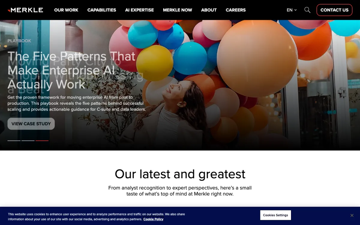 Merkle homepage, captured September 28, 2026