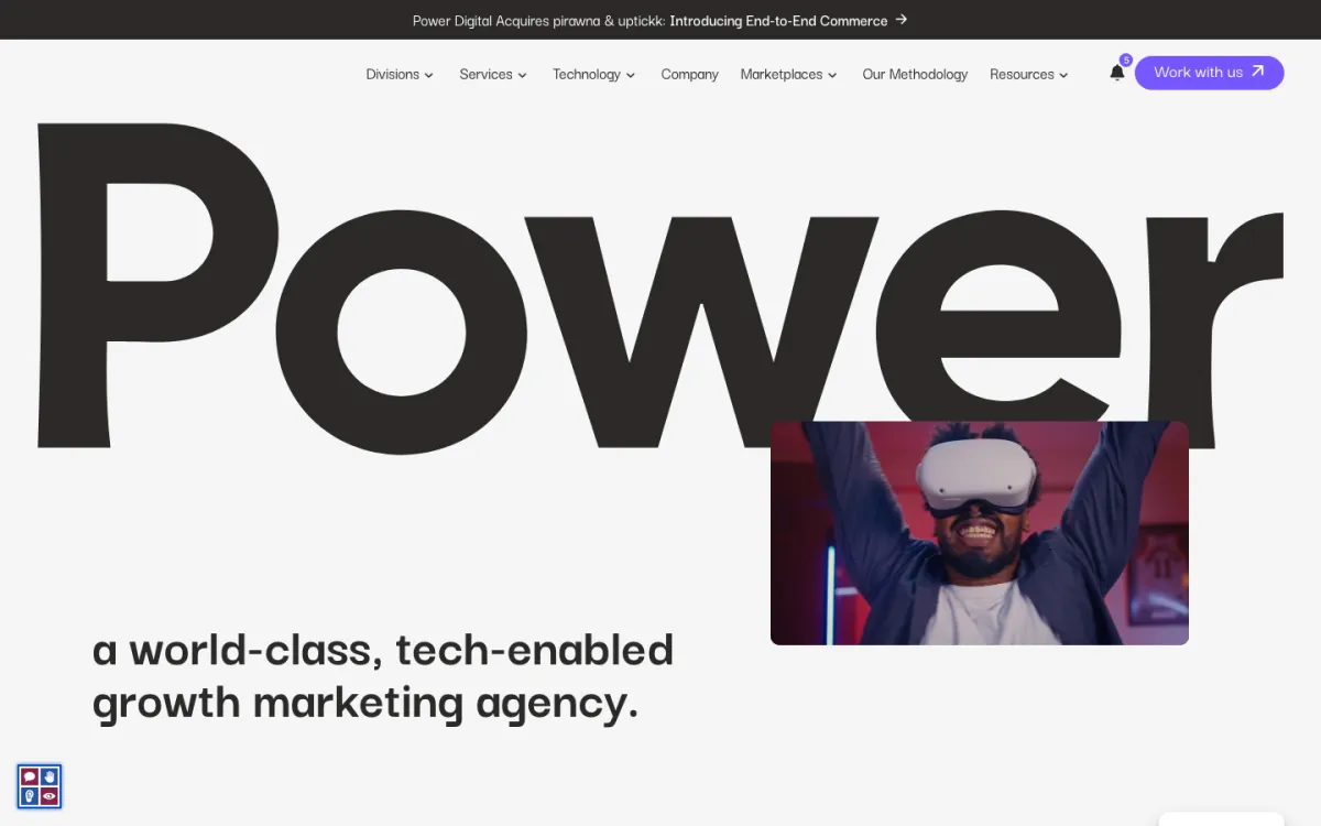 Power Digital homepage, captured September 28, 2026